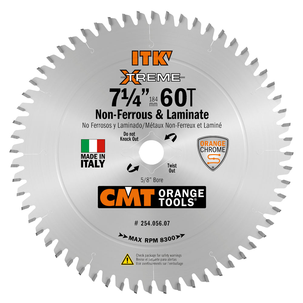 CMT 7-1/4in 60T Non-Ferrous and Laminate Circular Saw Blade