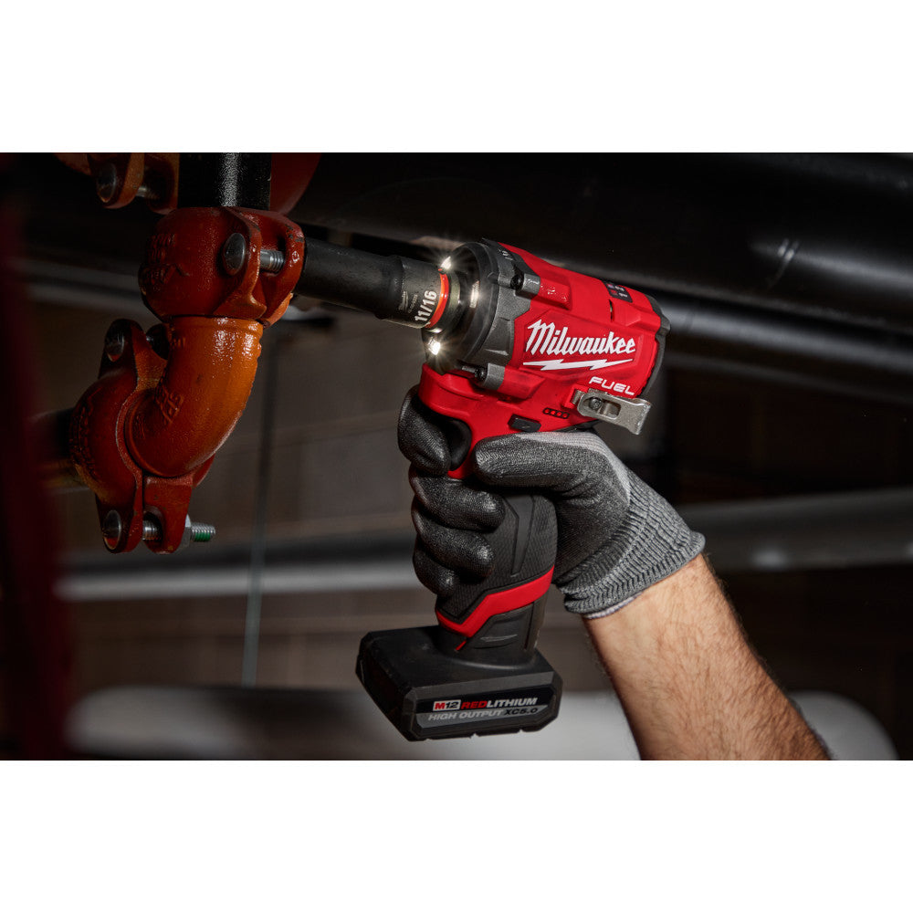 Milwaukee 2563-20 M12 FUEL Cordless Brushless 1/2 Inch Stubby Impact Wrench (Tool Only)