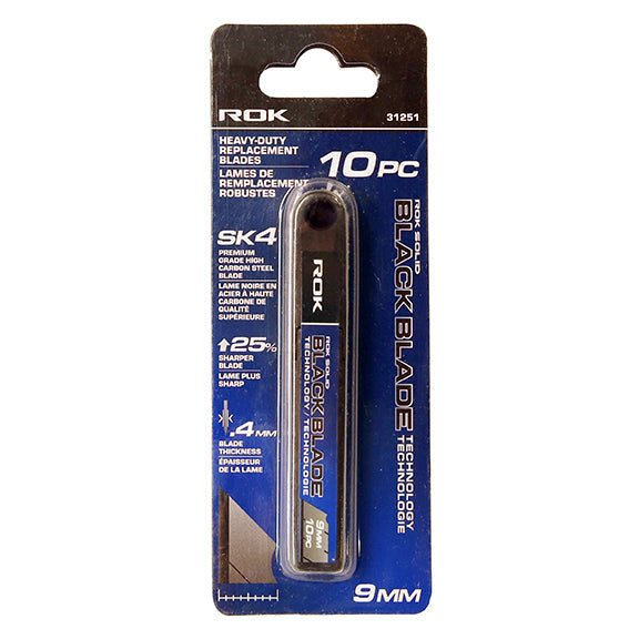 ROK 9mm Heavy-Duty Snap-Off Replacement Blades - 10pk