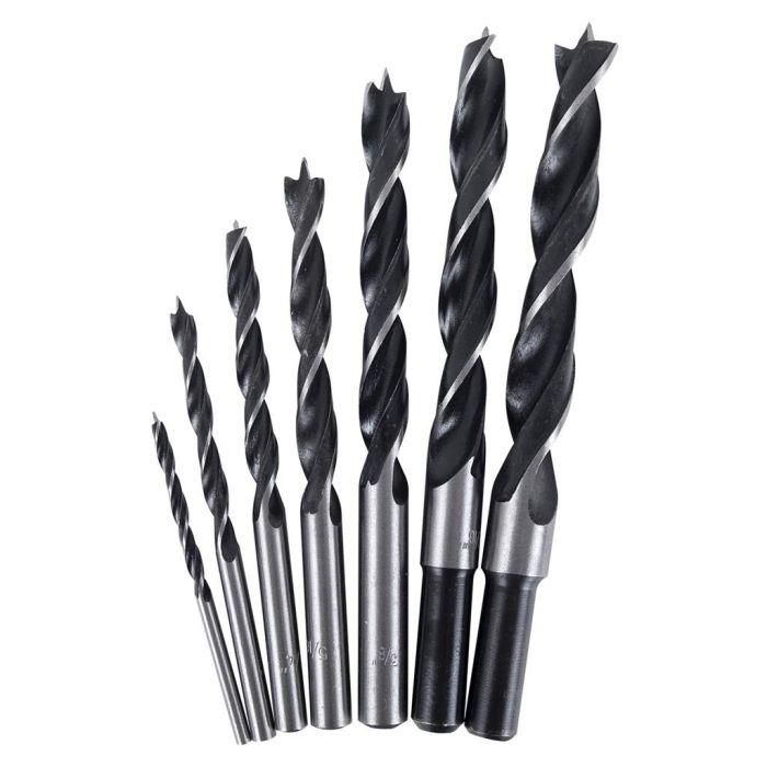 PowerSonic 7pc Brad Point Drill Bit Set