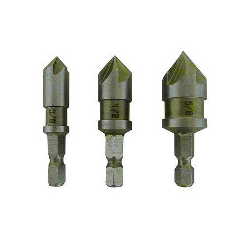PowerSonic 3pc 82° Countersink Bit Set