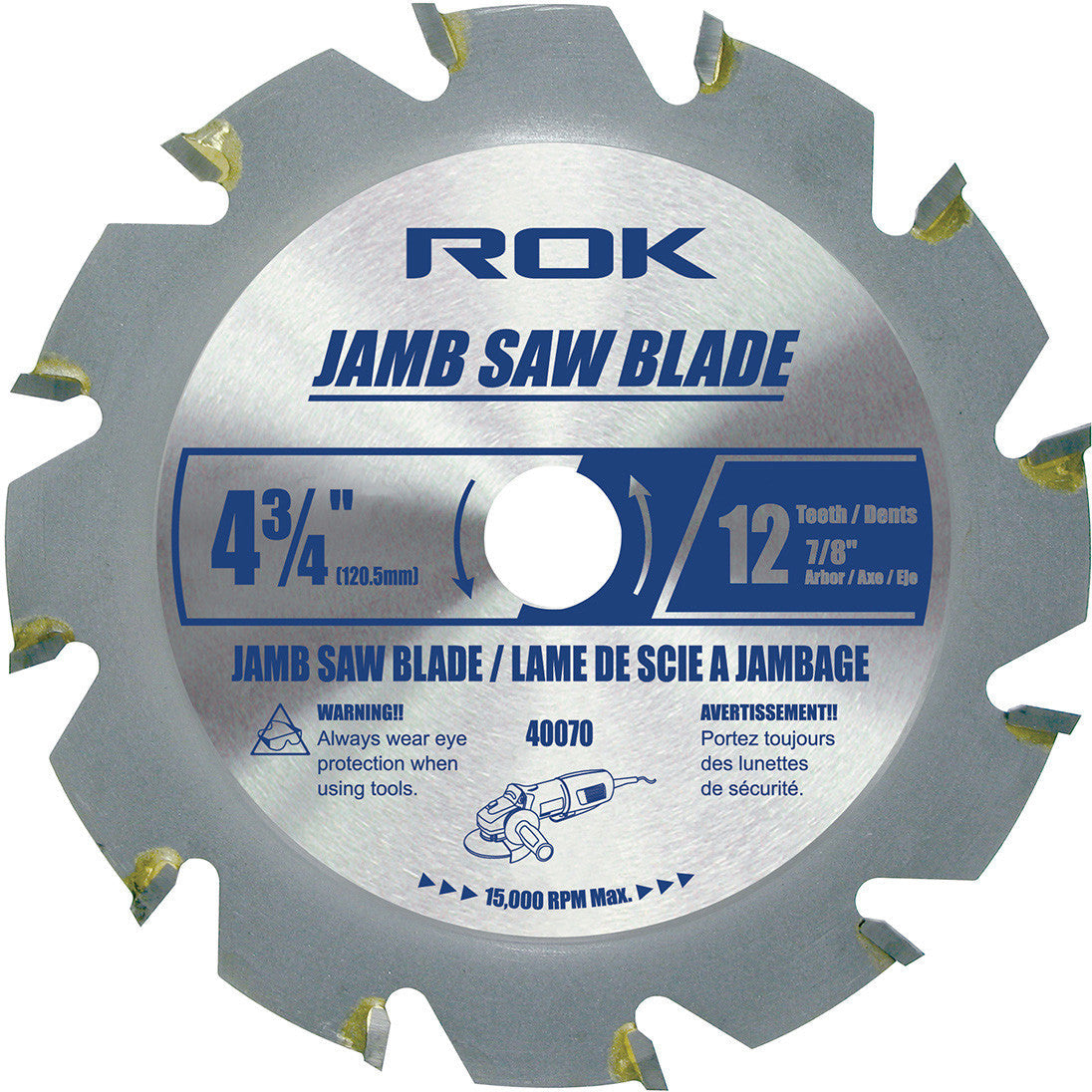 ROK 40070 4-3/4 inch Jamb Saw Blade - 12 Teeth