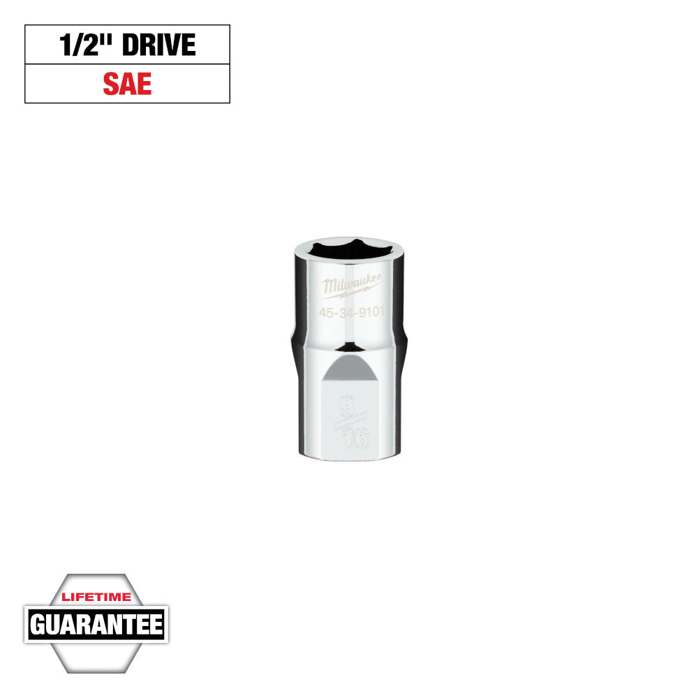 Milwaukee 9/16in 6-Point Socket with 1/2in Drive