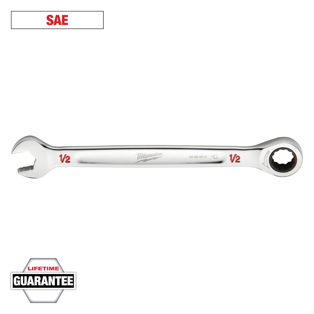 Milwaukee 1/2in SAE Ratcheting Combination Wrench