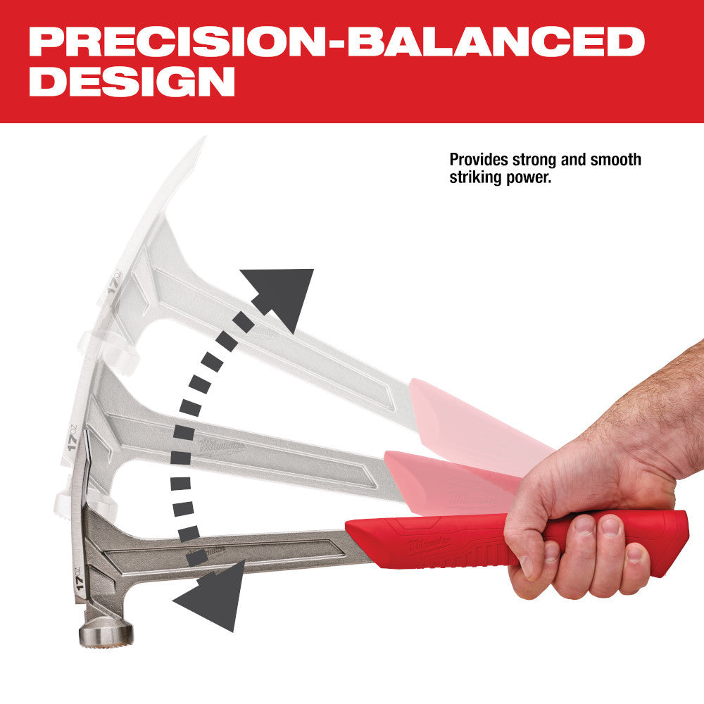 Milwaukee 48-22-9022 22oz Milled Face Framing Hammer