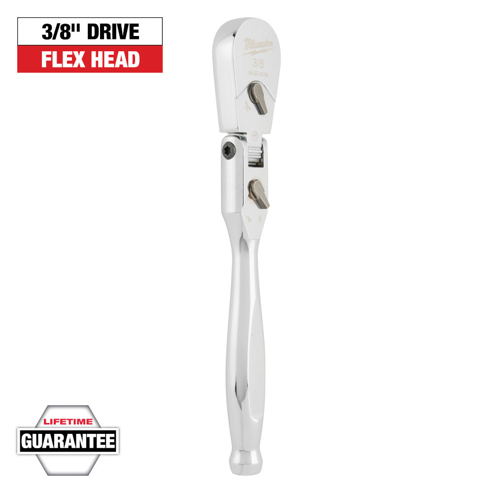 Milwaukee 3/8in Drive 9in Flex Head Ratchet
