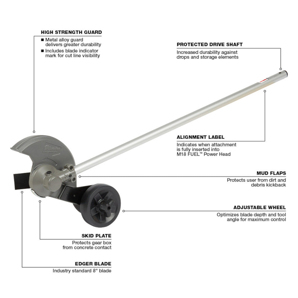 Milwaukee 49-16-2718 M18 FUEL QUIK-LOK 8 Edger Attachment