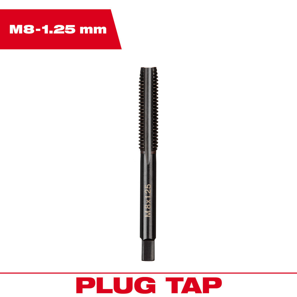 Milwaukee M8-1.25mm Straight Flute Plug Tap