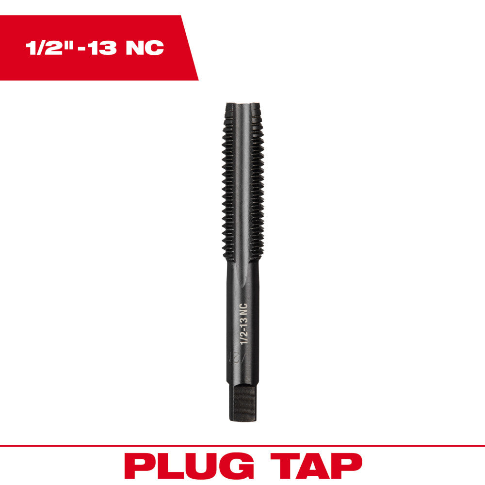 Milwaukee 1/2in-13 NC Straight Flute Plug Tap