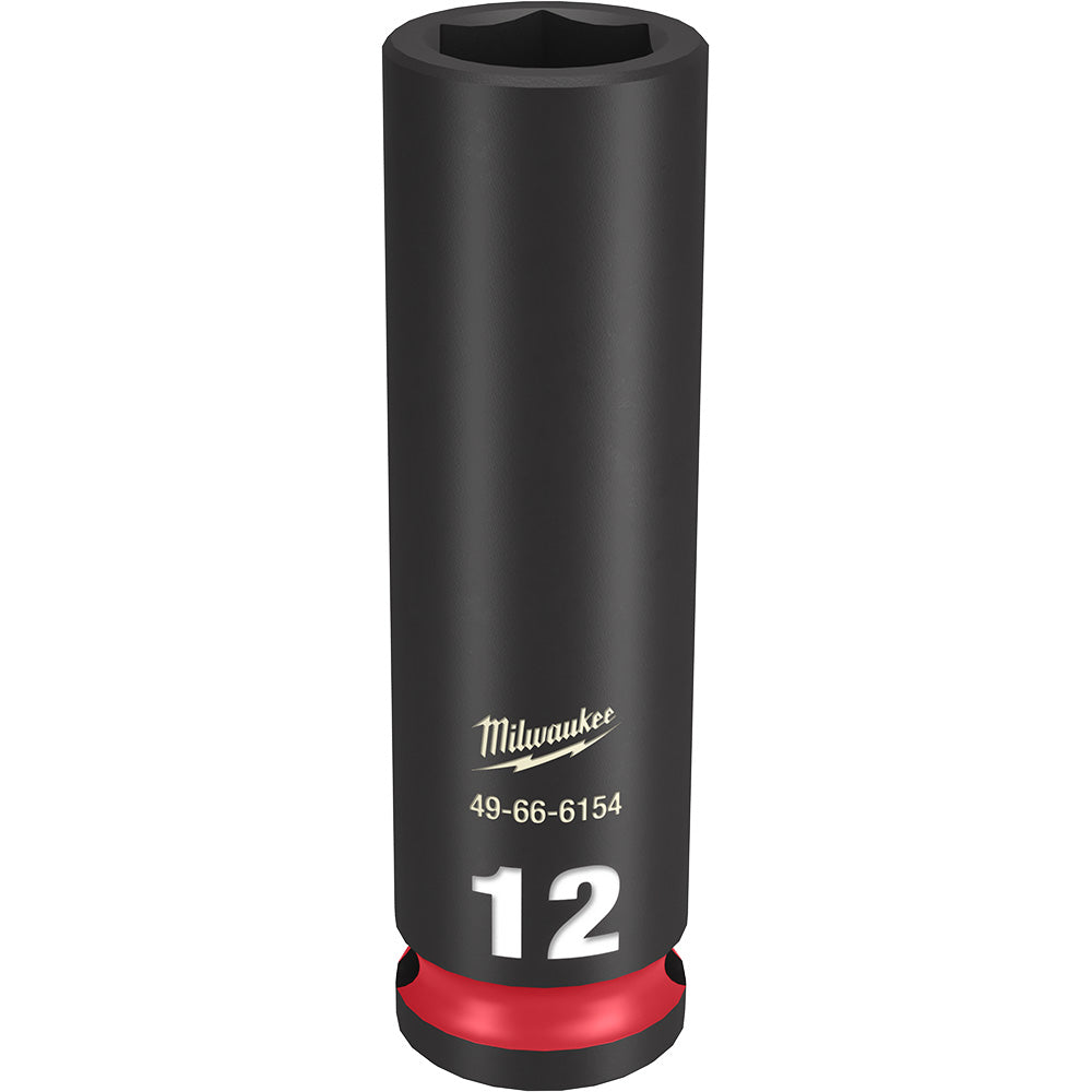 Milwaukee SHOCKWAVE Impact Duty Deep 12mm Socket with 3/8in Drive