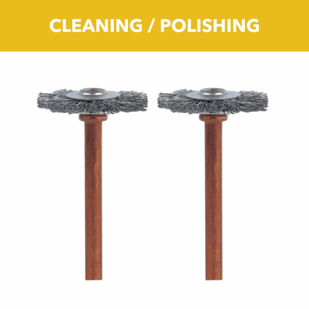 Dremel 3/4in Stainless Steel Brushes - 2pk