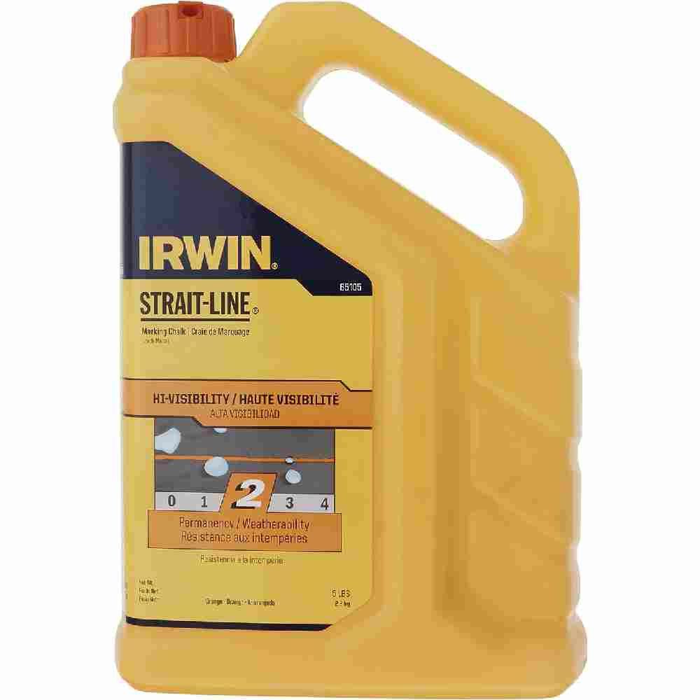 Irwin 65105 Strait-Line 5lb Orange Hi-Viz Marking Chalk Refill