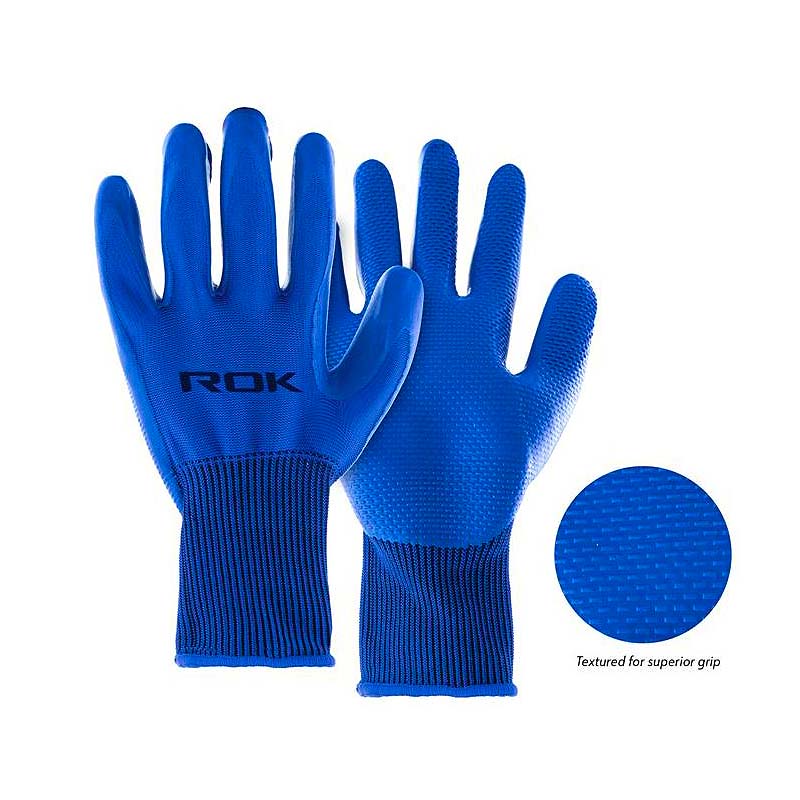 ROK 4 Pairs Texture Grip Latex Coated Gloves