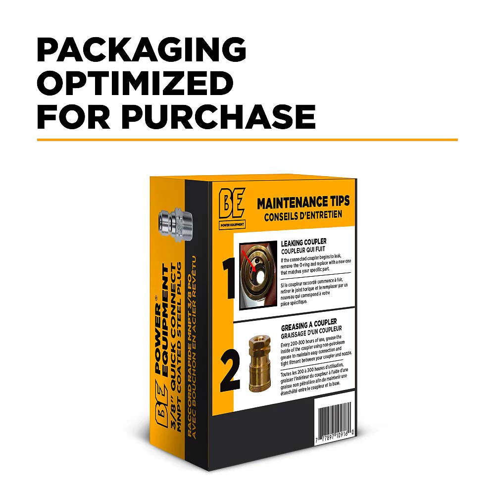 BE 3/8in MNPT Quick Connect Plug