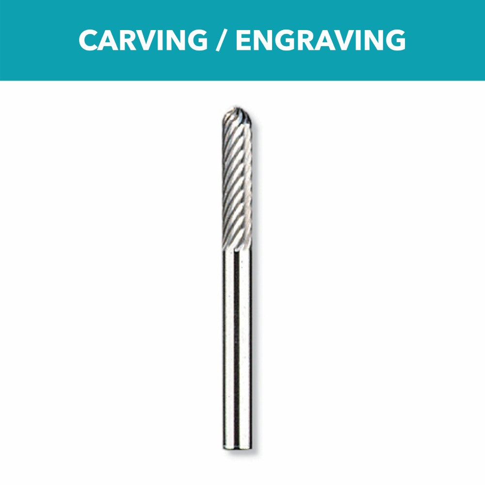Dremel 1/8in Tungsten Carbide Ball Nose Carving Bit