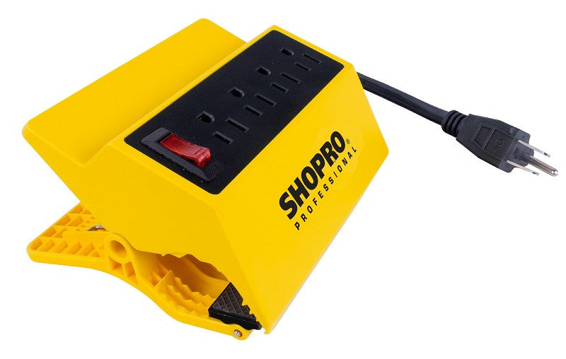 SHOPRO P010510 Quick Clamp 4 Outlet Power Bar