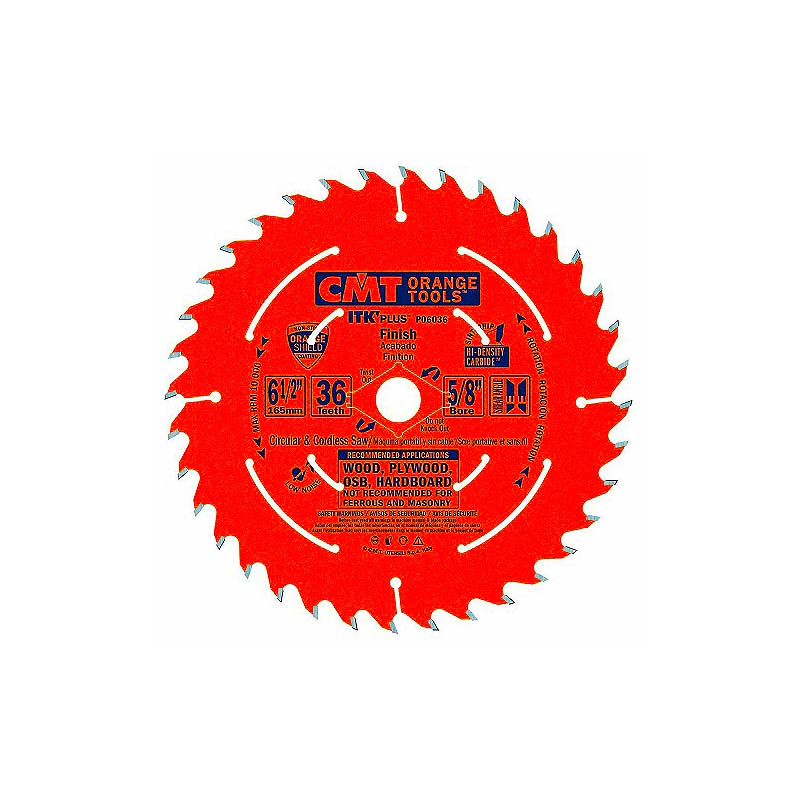 CMT ORANGE TOOLS 6-1/2in x 36T ITK Plus Finish Circular Saw Blade