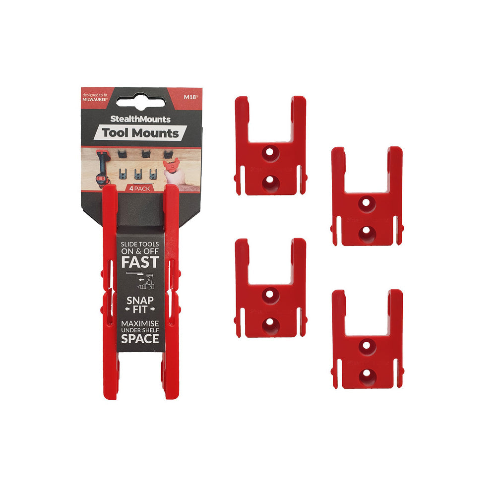 StealthMounts Milwaukee 18V 4-Unit Battery Holder
