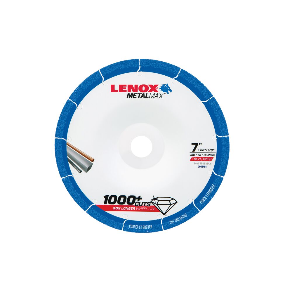 Lenox 7in x 7/8in Metal Max Diamond Cut Off Wheel