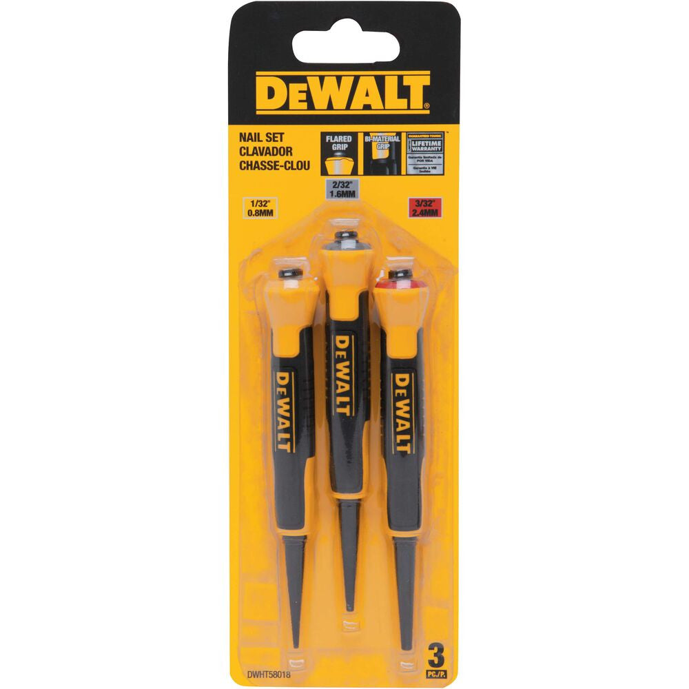 DeWalt DWHT58018 3pc Nail Punch Set