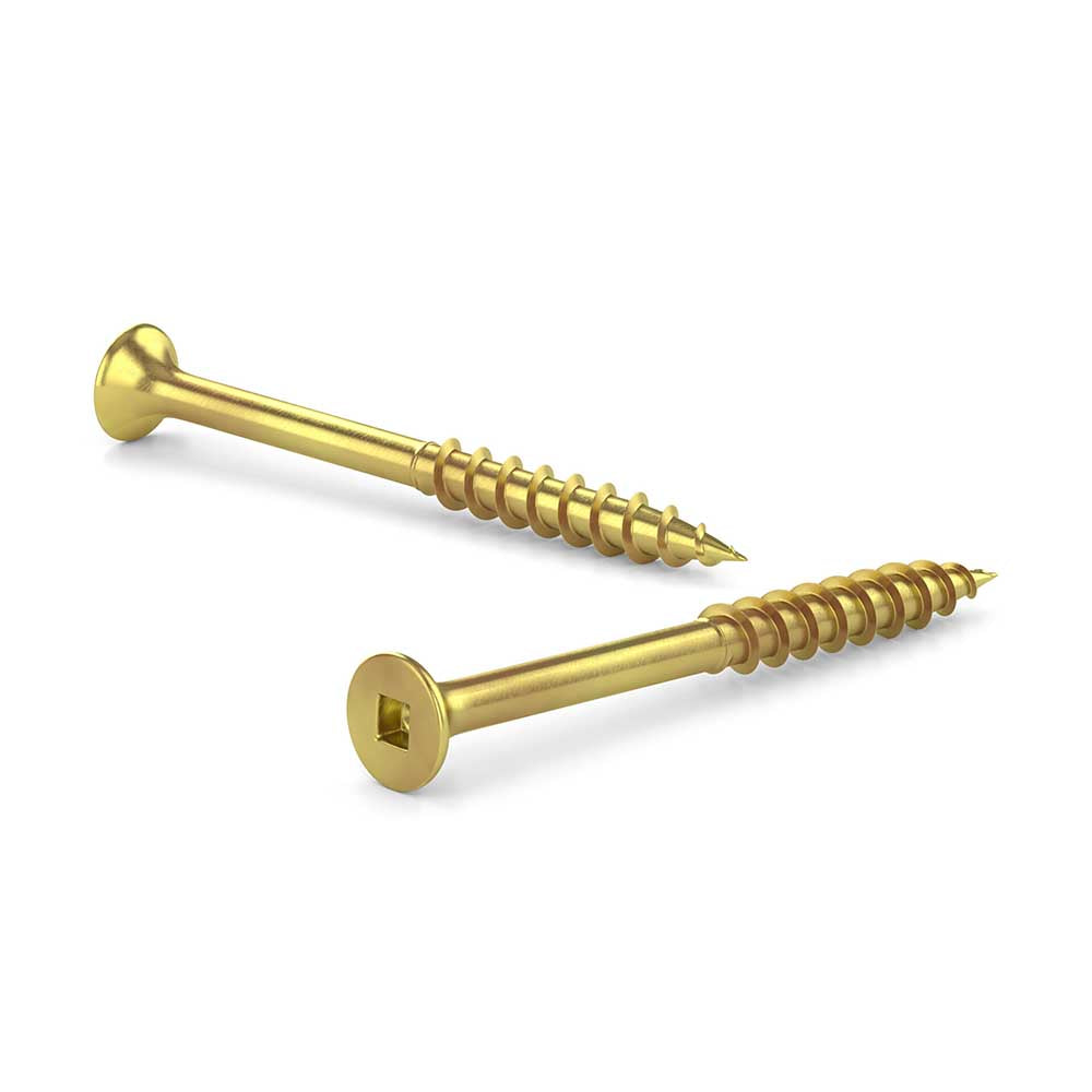 #8 x 3in Yellow Zinc Deck Screws - 300pk