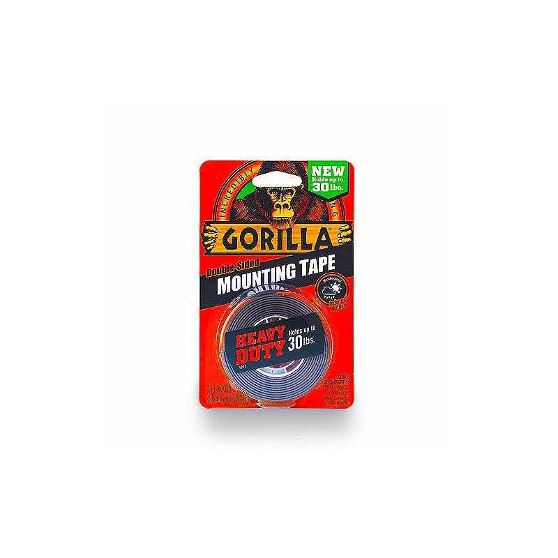 Gorilla 1in x 60in Heavy-Duty Mounting Tape - Black