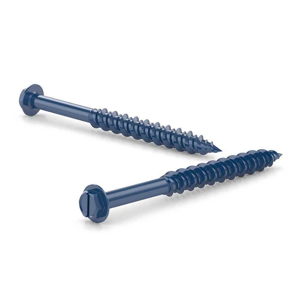1/4 x3-1/4in Hex Head with Washer Concrete Screws - 100pk
