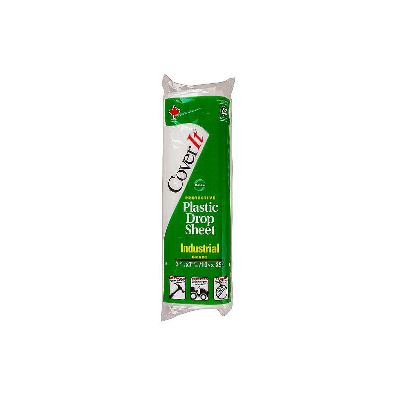 Ralston Cover It 10' x 25' Industrial Grade Clear Plastic Drop Sheet