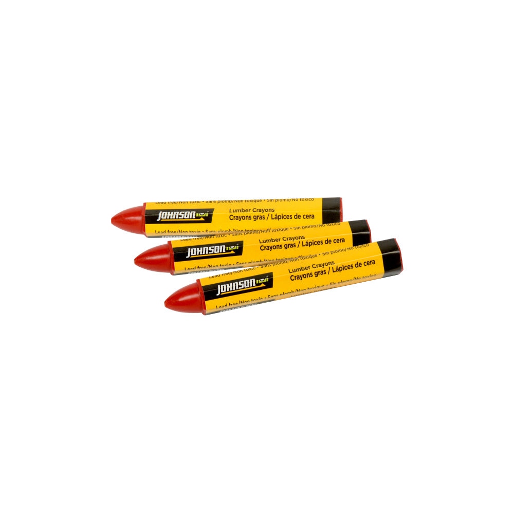 Johnson Red Lumber Crayons - 3pk