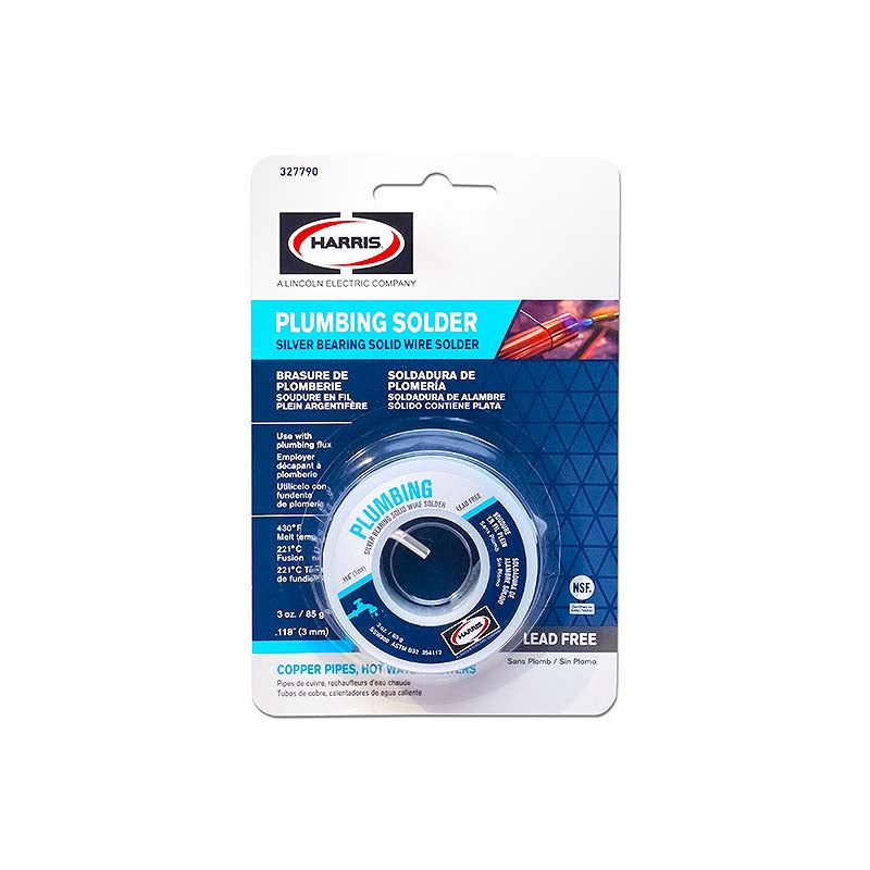 Harris Silver Bearing Solid Wire 3 oz .118in Plumbing Solder