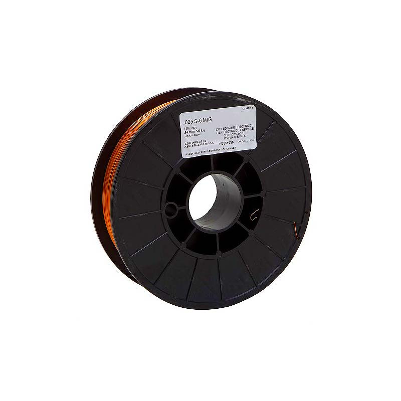 Lincoln Electric ER70S-6 .025in S-6 Mild Steel MIG Welding Wire - 11lb Spool