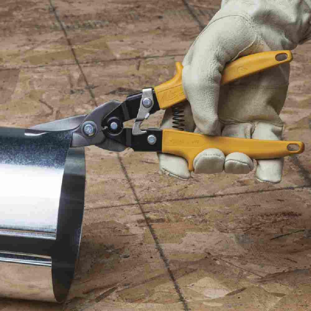 Malco 10 inch Max 2000 M2003 compound action straight/combination cut aviation snips cutting round ducting