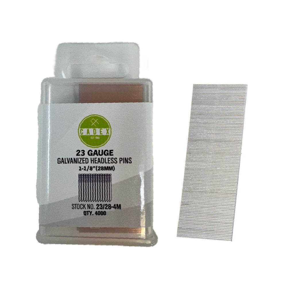 Cadex 23 Gauge 1-1/8in Galvanized Headless Pins - 4000pk