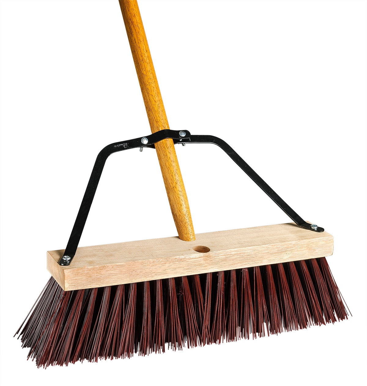 M2 Ryno 16in Street / Stable Coarse Push Broom with Brace & Tapered Handle