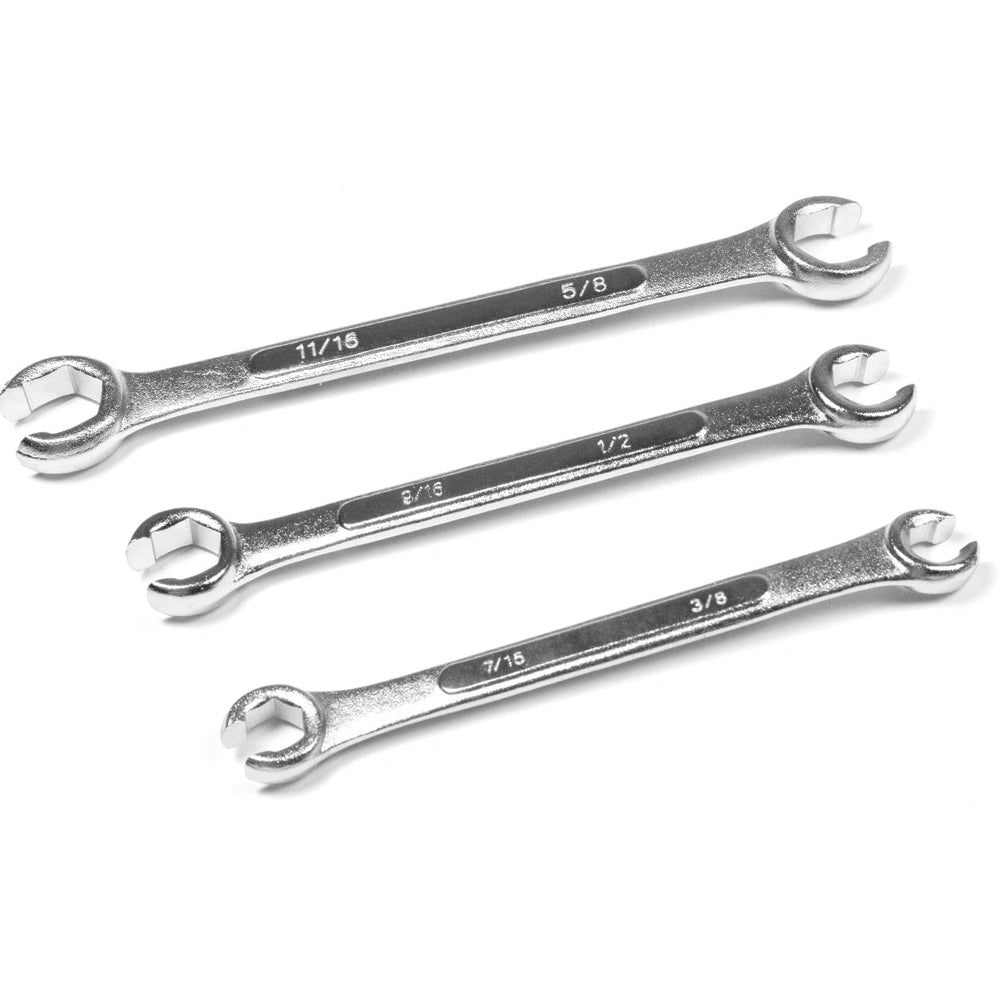 Performance Tool 3pc SAE Flare Nut Wrench Set
