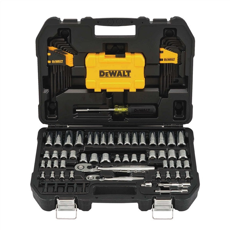 DeWalt 108pc 1/4in & 3/8in Drive SAE/Metric Mechanics' Tool Kit & Socket Set