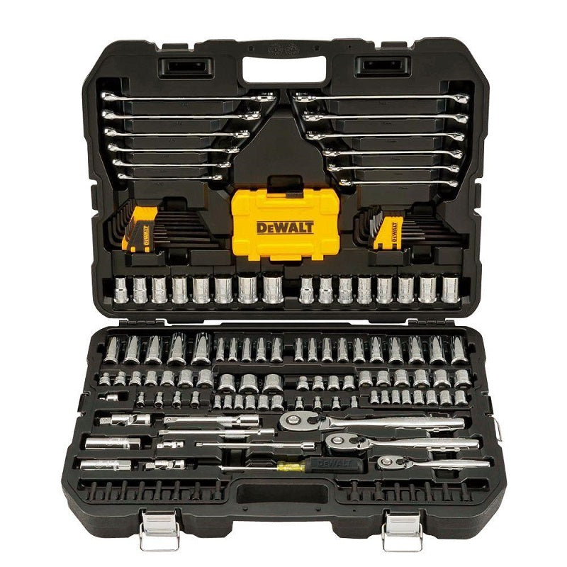 DeWalt 168pc 1/4in, 1/2in & 3/8in Drive SAE/Metric Mechanics' Tool Kit & Socket Set