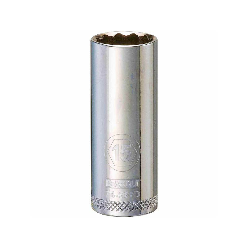 DeWalt 15mm 3/8in Drive 12pt Metric Deep Socket