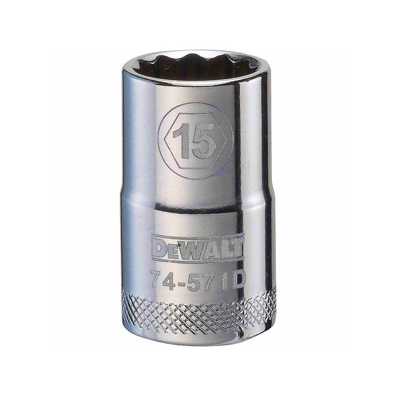 DeWalt 15mm 1/2in Drive 12pt Metric Socket