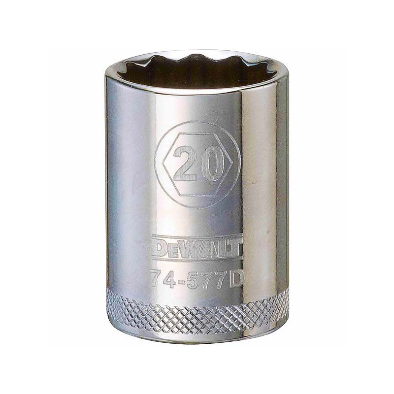 DeWalt 20mm 1/2in Drive 12pt Metric Socket