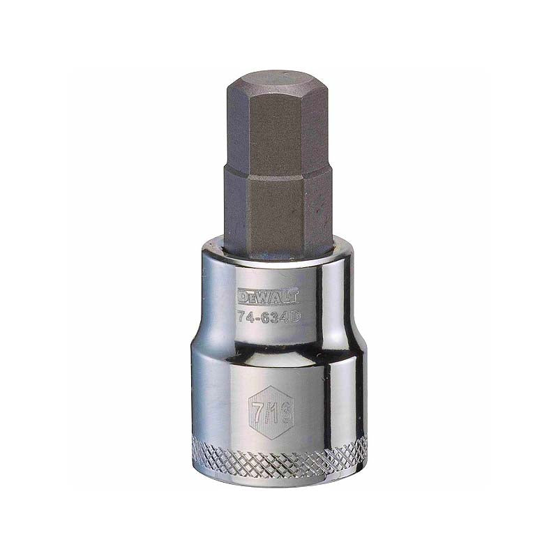 DeWalt 7/16in 3/8in Drive SAE Hex Bit Socket