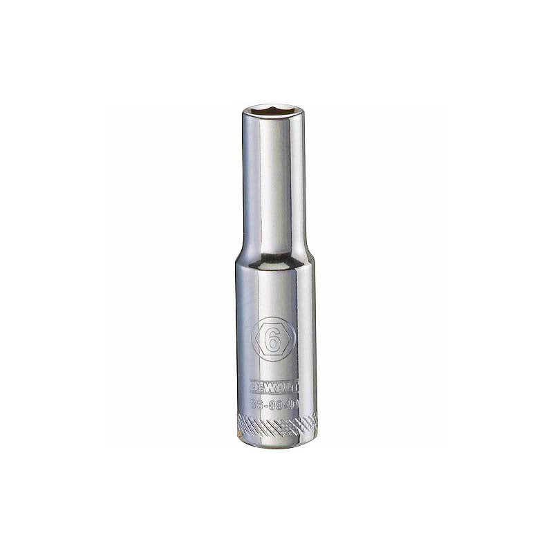 DeWalt 6mm 1/4in Drive 6pt Metric Deep Socket