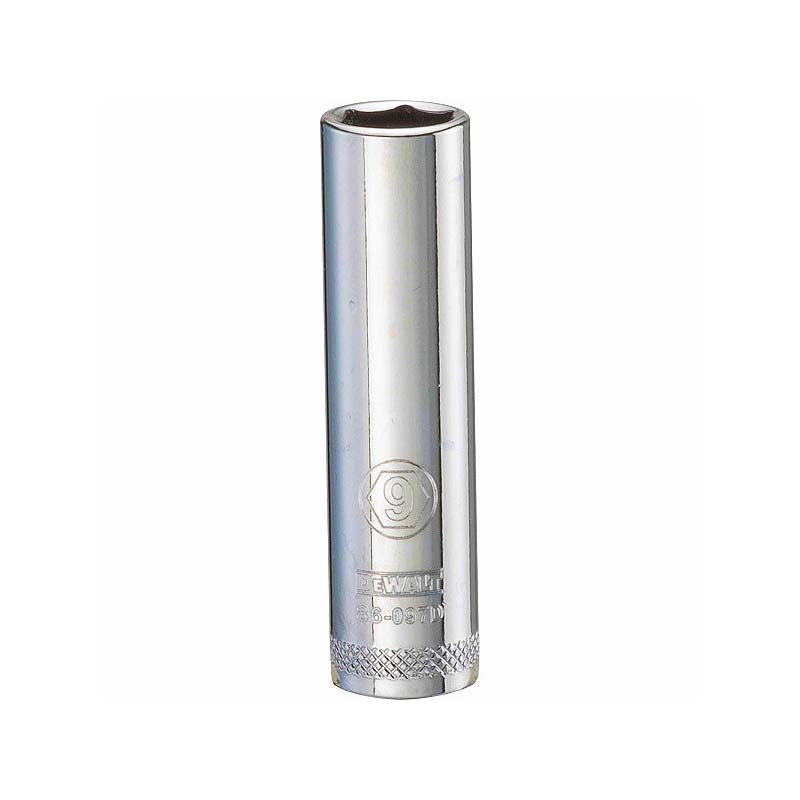 DeWalt 9mm 1/4in Drive 6pt Metric Deep Socket