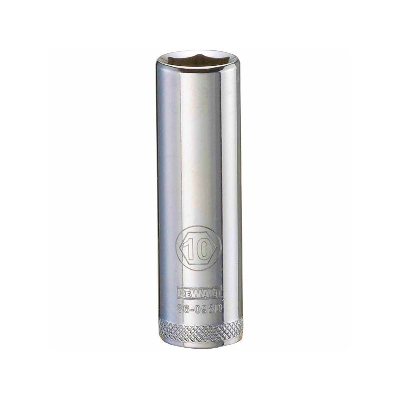 DeWalt 10mm 1/4in Drive 6pt Metric Deep Socket