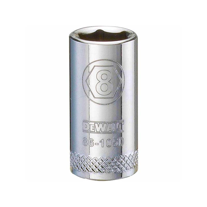DeWalt 8mm 1/4in Drive 6pt Metric Socket