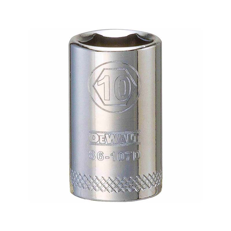 DeWalt 10mm 1/4in Drive 6pt Metric Socket