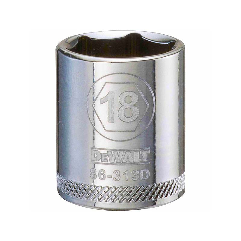 DeWalt 18mm 3/8in Drive 6pt Metric Socket