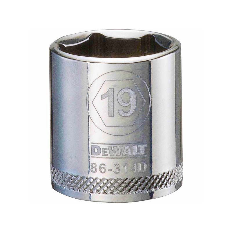 DeWalt 19mm 3/8in Drive 6pt Metric Socket