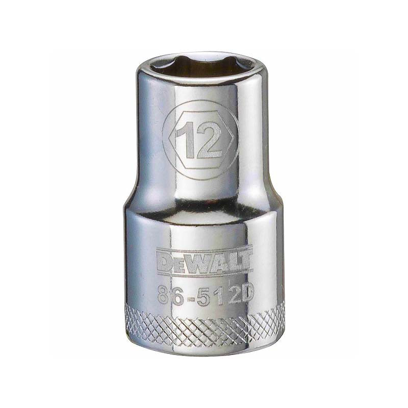 DeWalt 12mm 1/2in Drive 6pt Metric Socket