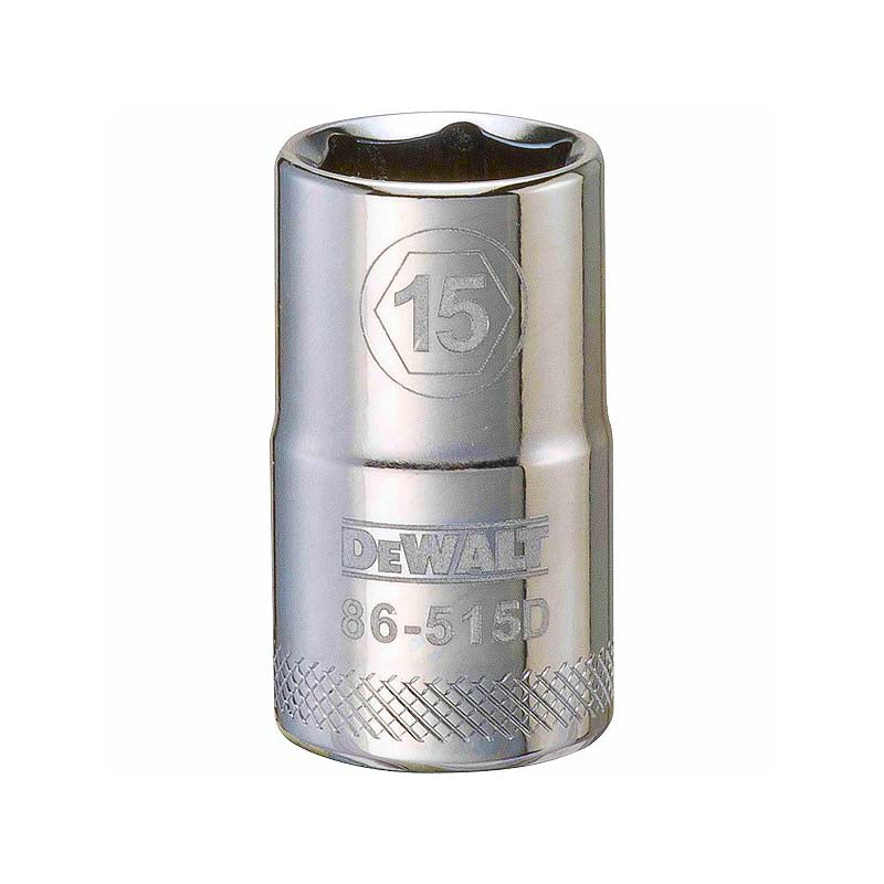 DeWalt 15mm 1/2in Drive 6pt Metric Socket